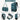 Travel Backpack - Durable Spacious teal backpack with multiple pockets, front compartments, and padded straps.
