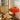 Modern Mushroom Table Lamp Bright Orange LED USB on a wooden table with a vibrant mushroom silhouette