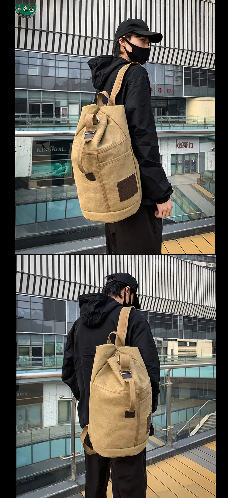 Sport Large Capacity Travel Backpacks Male Luggage Canvas Bucket Shoulder Bag Man Hiking Duffle Bags Men Rucksack Outdoor