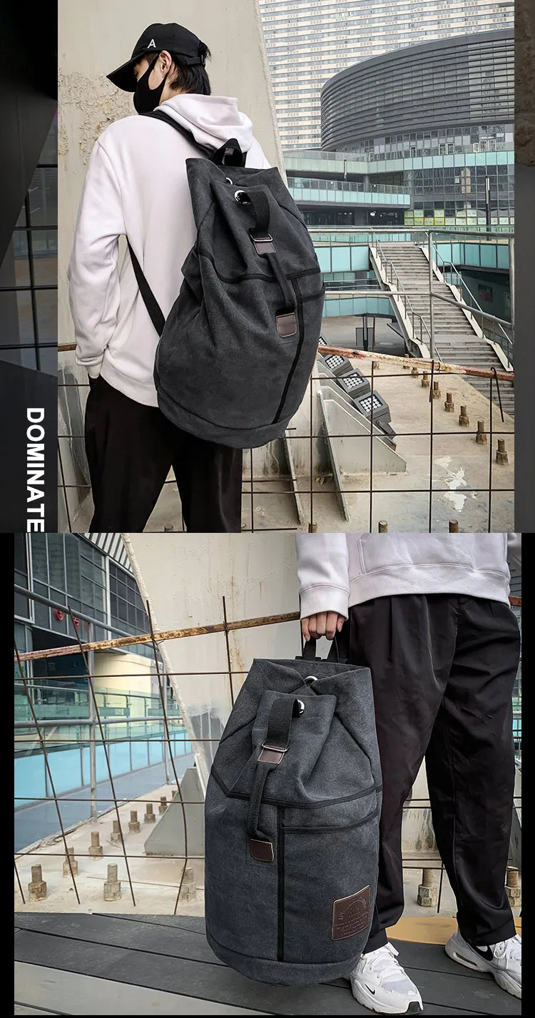 Sport Large Capacity Travel Backpacks Male Luggage Canvas Bucket Shoulder Bag Man Hiking Duffle Bags Men Rucksack Outdoor