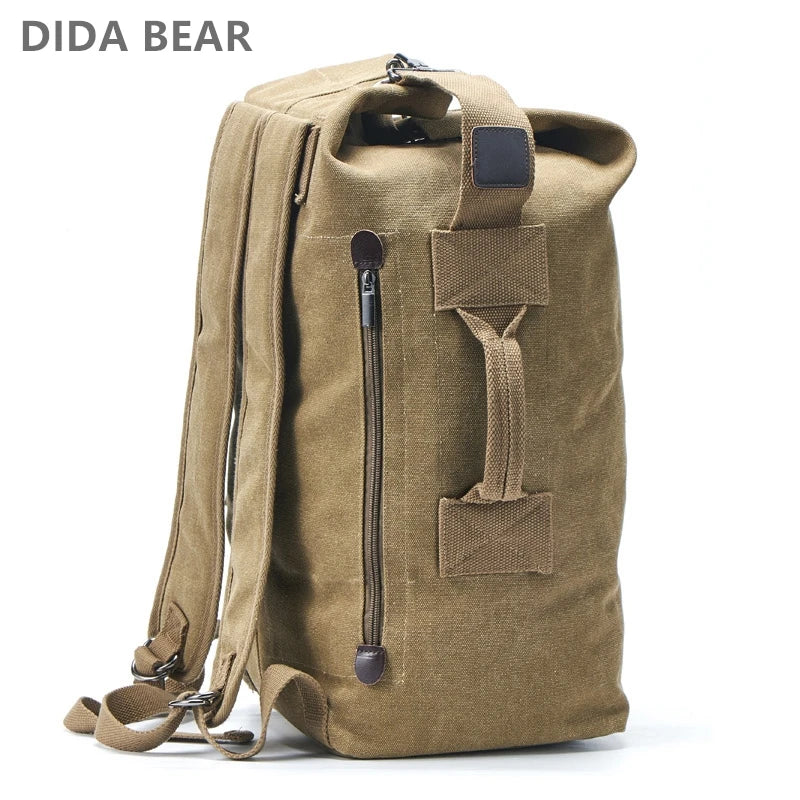 Large Capacity Rucksack Man Travel Bag Mountaineering Backpack Male Luggage Canvas Bucket Shoulder Bags for Boys Men Backpacks