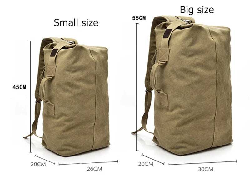 Large Capacity Rucksack Man Travel Bag Mountaineering Backpack Male Luggage Canvas Bucket Shoulder Bags for Boys Men Backpacks