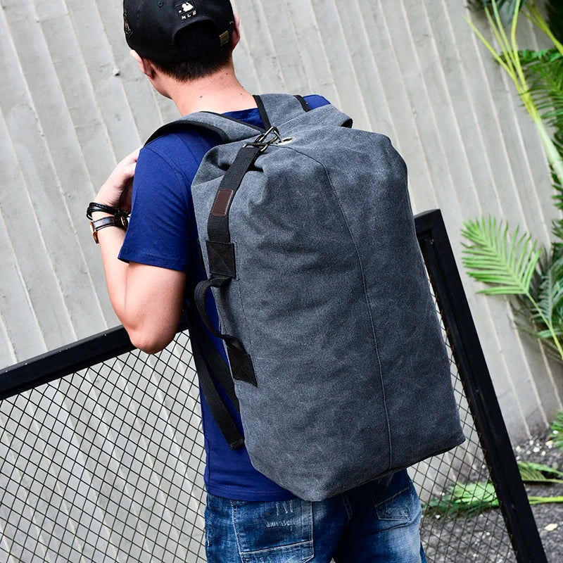 Large Capacity Rucksack Man Travel Bag Mountaineering Backpack Male Luggage Canvas Bucket Shoulder Bags for Boys Men Backpacks