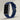 Unisex smartwatch with custom dial, health monitoring (heart rate, blood pressure, SpO2), waterproof, blue band.