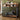 Wood Dog Crate With Storage Drawer And Bench rustic wood and metal crate with top shelves and a resting dog inside