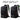 Black 50L Hiking Backpack Durable USB Powered Travel Ready shown front and side with USB port, roll-top and multiple pockets