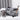 Cat Carrier with Wheels Large Foldable Bag — gray mesh wheeled pet trolley on sofa with a gray cat