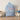 Personalized Corken Backpack Custom Name Lightweight Design - blue corduroy with embroidered name, for daily use