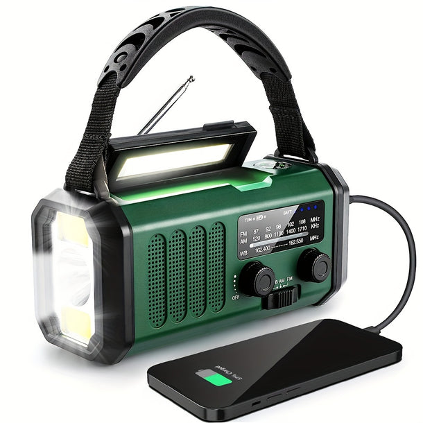 Emergency Radio Solar Crank NOAA Power Light