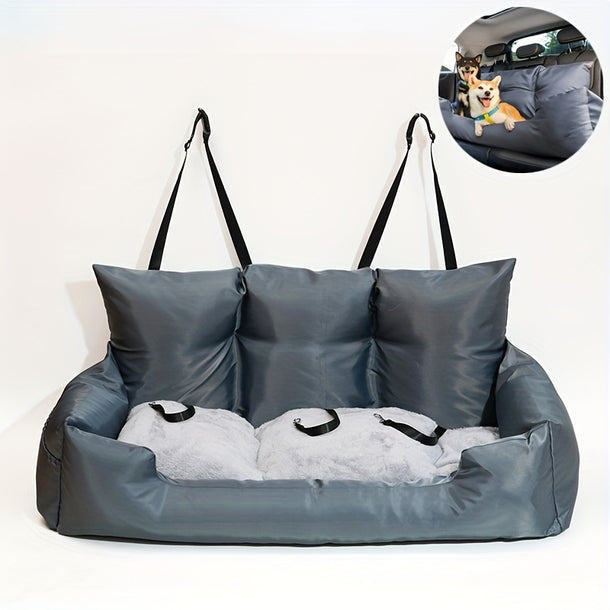 Dog Car Seat Secure Travel Bed  Comfy  Safe Ride