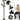 Aluminum Cane with LED Light Alarm Adjustable Folding Walker