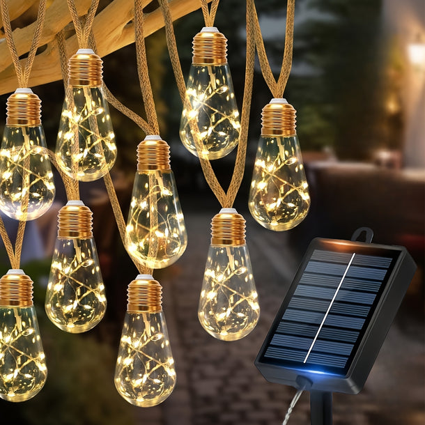 Solar String Lights Outdoor Fairy Lighting Bulbs
