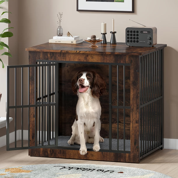Dog Crate Furniture  Wooden Kennel  End Table Crate
