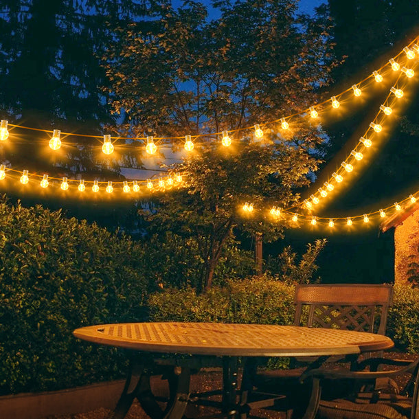 Solar Outdoor String Lights  Patio Fairy Lights