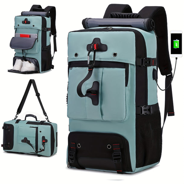 50L Hiking Backpack Durable USB Powered Travel Ready