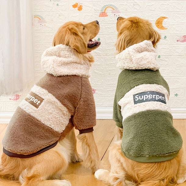 Cozy Dog Fleece Sweater Hoodie Warm Winter Pet Jacket