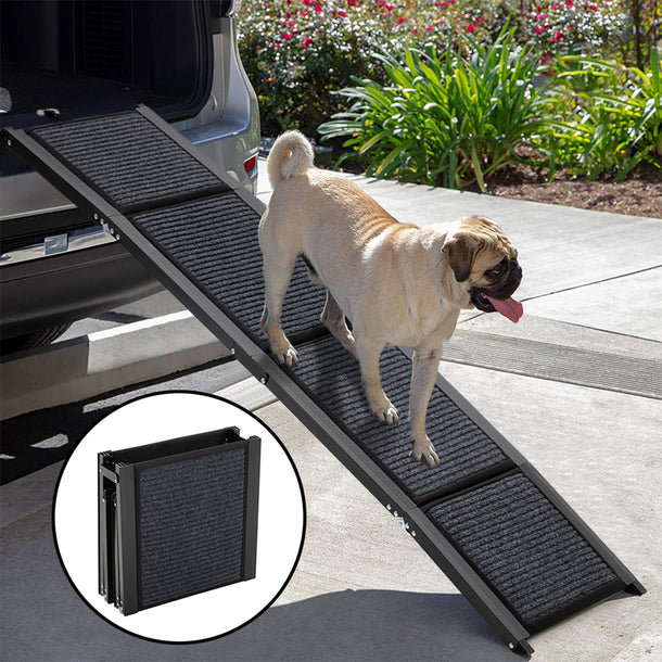 Folding Dog Ramp for Cars  180  45CM  NonSlip Surface Pet Stair Ramp for Large Dogs Up Portable Dog Pet Stairs for Car SUV Truck Bed Sofa
