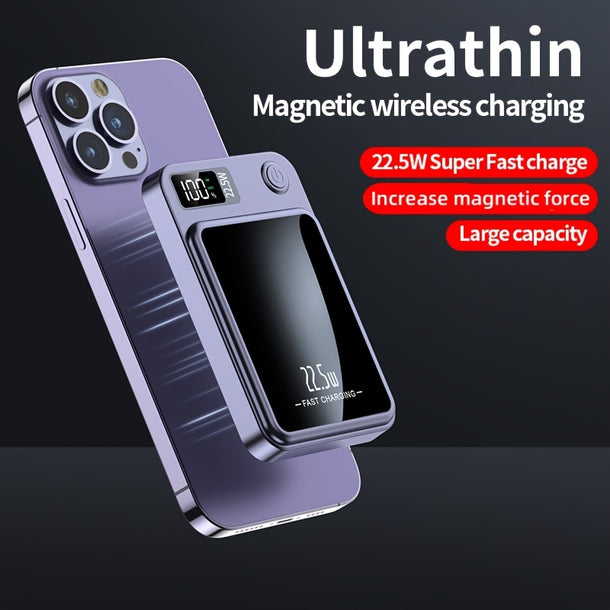 10000mAh Magnetic Wireless Power Bank Fast Charge